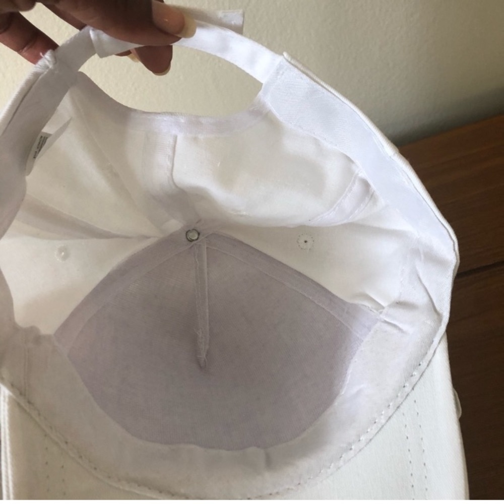 (4) Solid White Baseball Caps NWT - image 6